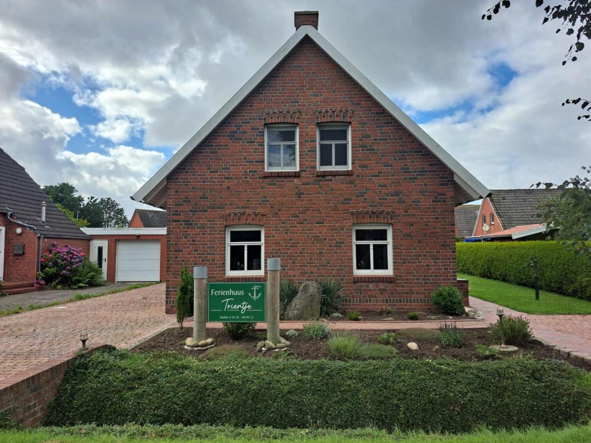 Tolles Ferienhaus In Pilsum - Ferienhaus Trientje - Mit Garten Und Ueberdachter Terrasse Eksteriør bilde